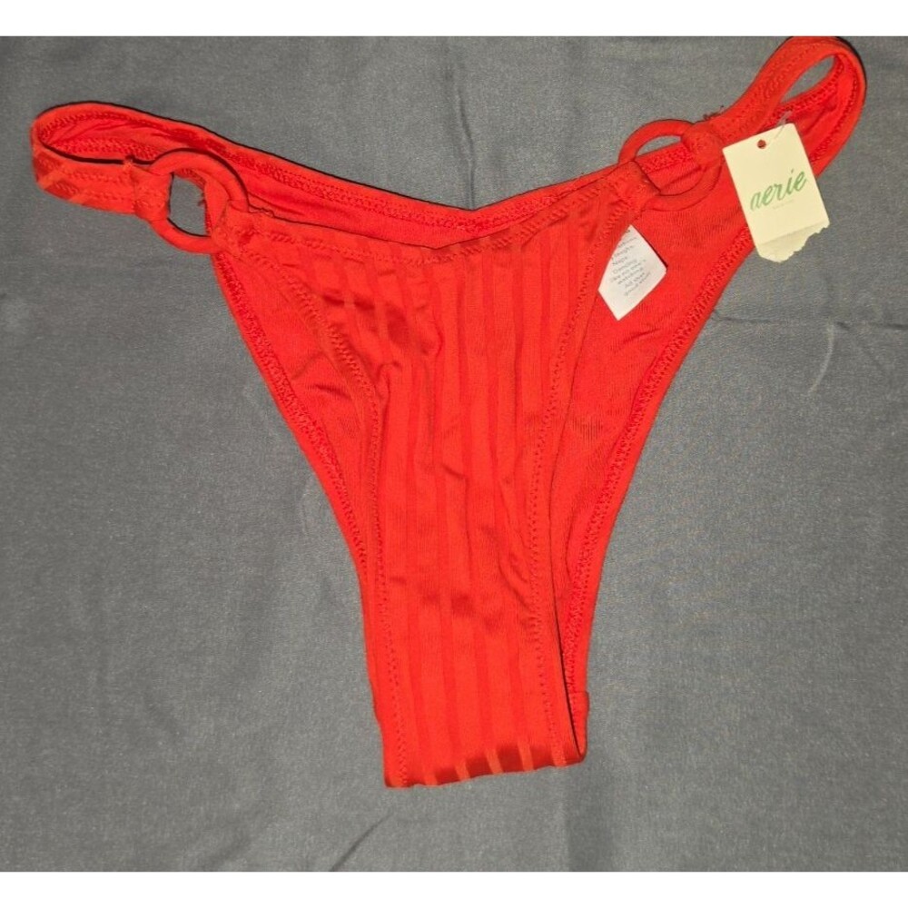 Aerie Cheeky Red Swim Bathing Suit Bottom Size XS New with Tags X-Small